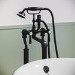 Grade A2 - Black Freestanding Bath Shower Mixer Tap - Helston