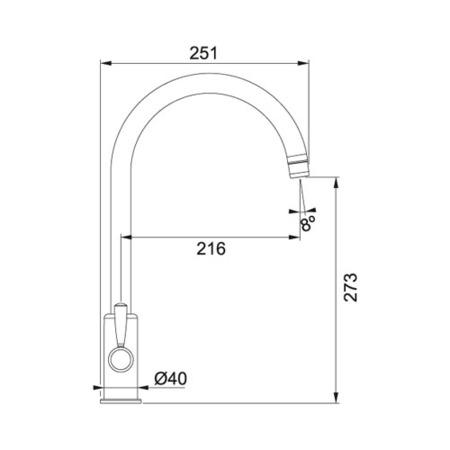 GRADE A2 - Franke Chrome Twin Lever Quarter Turn Kitchen Tap - Ascona