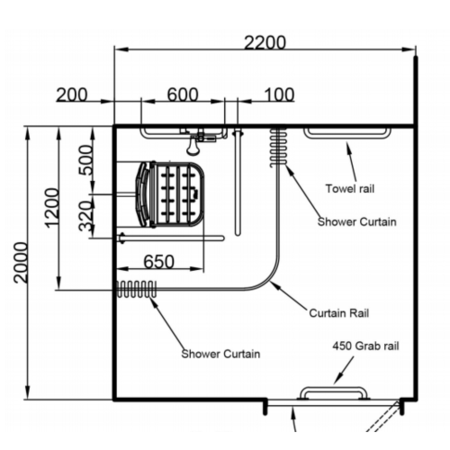 Nymas Doc M Concealed Showering Pack Disibility Bathroom Suite with Grey Fixings