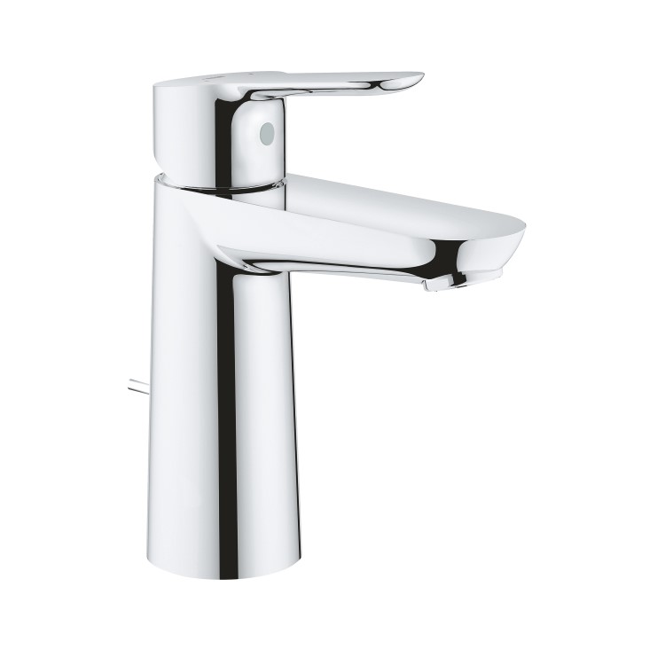 Grohe BauEdge Mono Basin Mixer Tap with Waste - Chrome