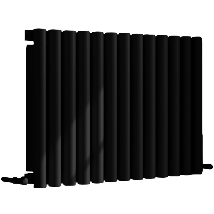 Towelrads Oxshott Black Single Panel Horizontal Radiator 600 x 975mm