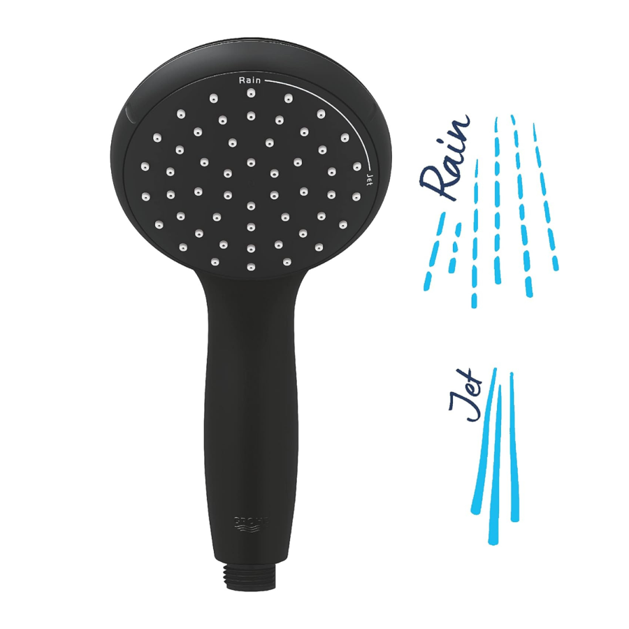 GRADE A1 - Grohe Vitalio Start System 250 Thermostatic Shower - Matt Black