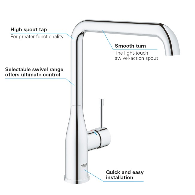 Grohe Chrome Single Lever Kitchen Mixer Tap