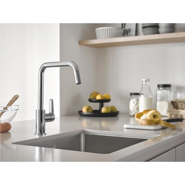 Grohe Quickfix Start Chrome Single Lever Monobloc Kitchen Mixer Tap