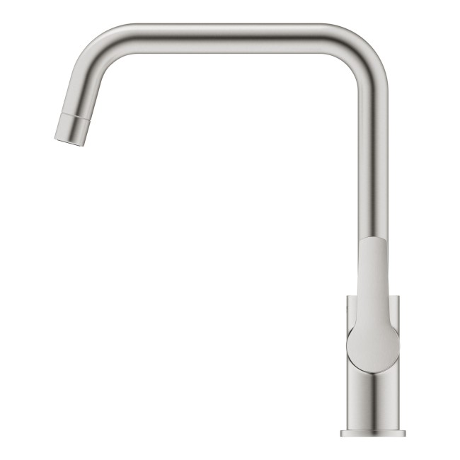 GRADE A1 - Grohe Quickfix Start Steel Single Lever Monobloc Kitchen Mixer Tap