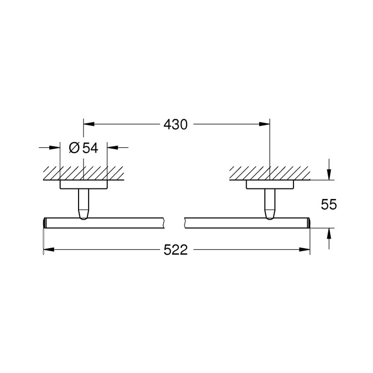 Grohe BauCosmopolitan Bathroom Towel Rail