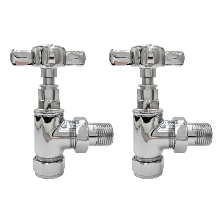 Chrome Traditional Angled Radiator Valves