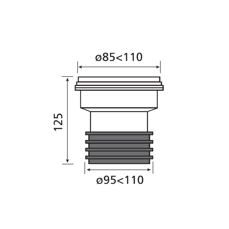 Wirquin Straight Pan Connector