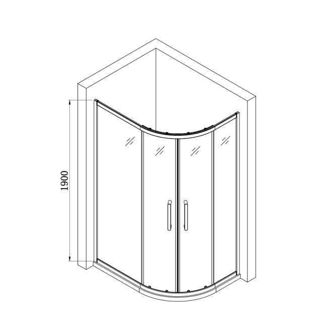 Carina 1200x800mm 6mm Offset Quadrant