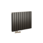 Eco Eleganza Midnight Black Horizontal Flat Designer Aluminium Radiator 600x750mm Double Panel 3056 BTU