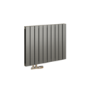 Eco Eleganza Anthracite Horizontal Flat Designer Aluminium Radiator 600x750mm Double Panel 3056 BTU