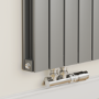 Eco Eleganza Anthracite Horizontal Flat Designer Aluminium Radiator 600x750mm Double Panel 3056 BTU