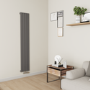 Eco Eleganza Anthracite Vertical Flat Designer Aluminium Radiator 1800x300mm Single Panel 2258 BTU