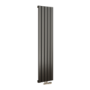 Eco Eleganza Midnight Black Vertical Flat Designer Aluminium Radiator 1600x375mm Single Panel 2546 BTU