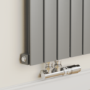 Eco Eleganza Anthracite Vertical Flat Designer Aluminium Radiator 1600x375mm Single Panel 2546 BTU