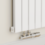 Eco Eleganza White Vertical Flat Designer Aluminium Radiator 1600x375mm Single Panel 2546 BTU