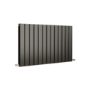 Eco Eleganza Midnight Black Horizontal Flat Designer Aluminium Radiator 600x975mm Double Panel 3973 BTU