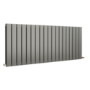 Eco Eleganza Anthracite Horizontal Flat Designer Aluminium Radiator 600x1425mm Double Panel 5807 BTU