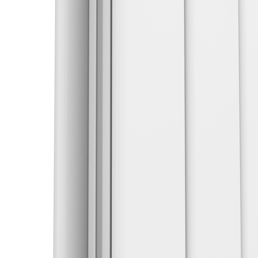 Eco Eleganza White Horizontal Flat Designer Aluminium Radiator 600x300mm Double Panel 1223 BTU