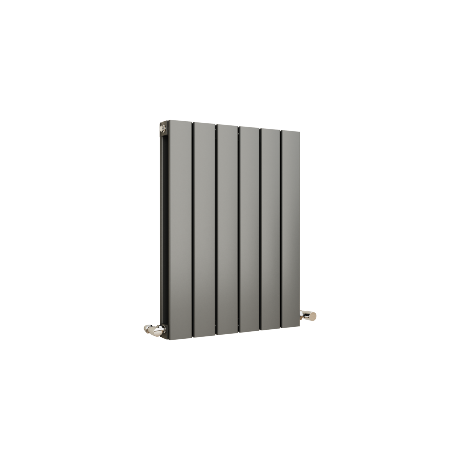 Eco Eleganza Anthracite Horizontal Flat Designer Aluminium Radiator 600x450mm Double Panel 1834 BTU