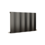 Eco Vivante Midnight Black Horizontal Wave Designer Aluminium Radiator 600x945mm Single Panel 3055 BTU