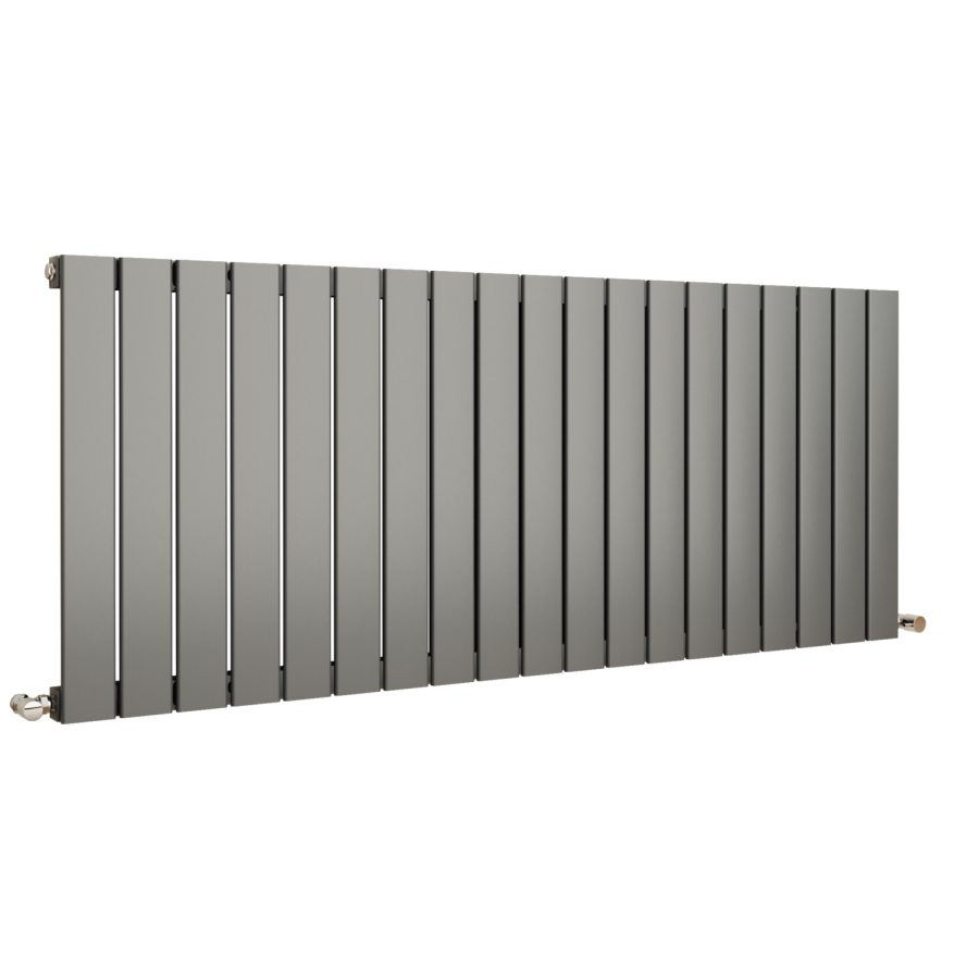 Eco Eleganza Anthracite Horizontal Flat Designer Aluminium Radiator 600x1425mm Single Panel 4373 BTU