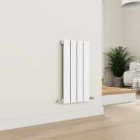 Eco Eleganza White Horizontal Flat Designer Aluminium Radiator 600x300mm Single Panel 921 BTU