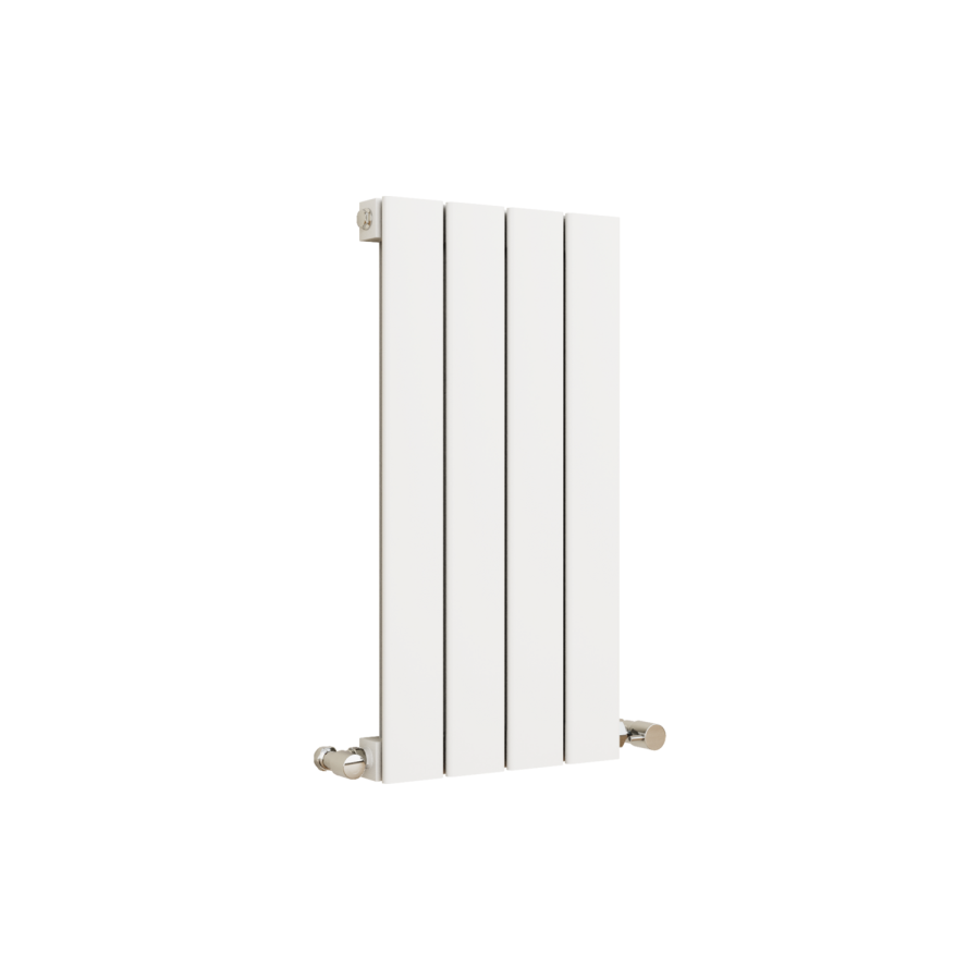 Eco Eleganza White Horizontal Flat Designer Aluminium Radiator 600x300mm Single Panel 921 BTU