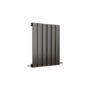 Eco Eleganza Midnight Black Horizontal Flat Designer Aluminium Radiator 600x450mm Single Panel 1381 BTU