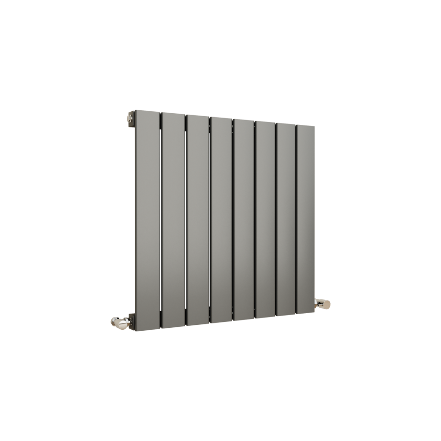 Eco Eleganza Anthracite Horizontal Flat Designer Aluminium Radiator 600x600mm Single Panel 1841 BTU