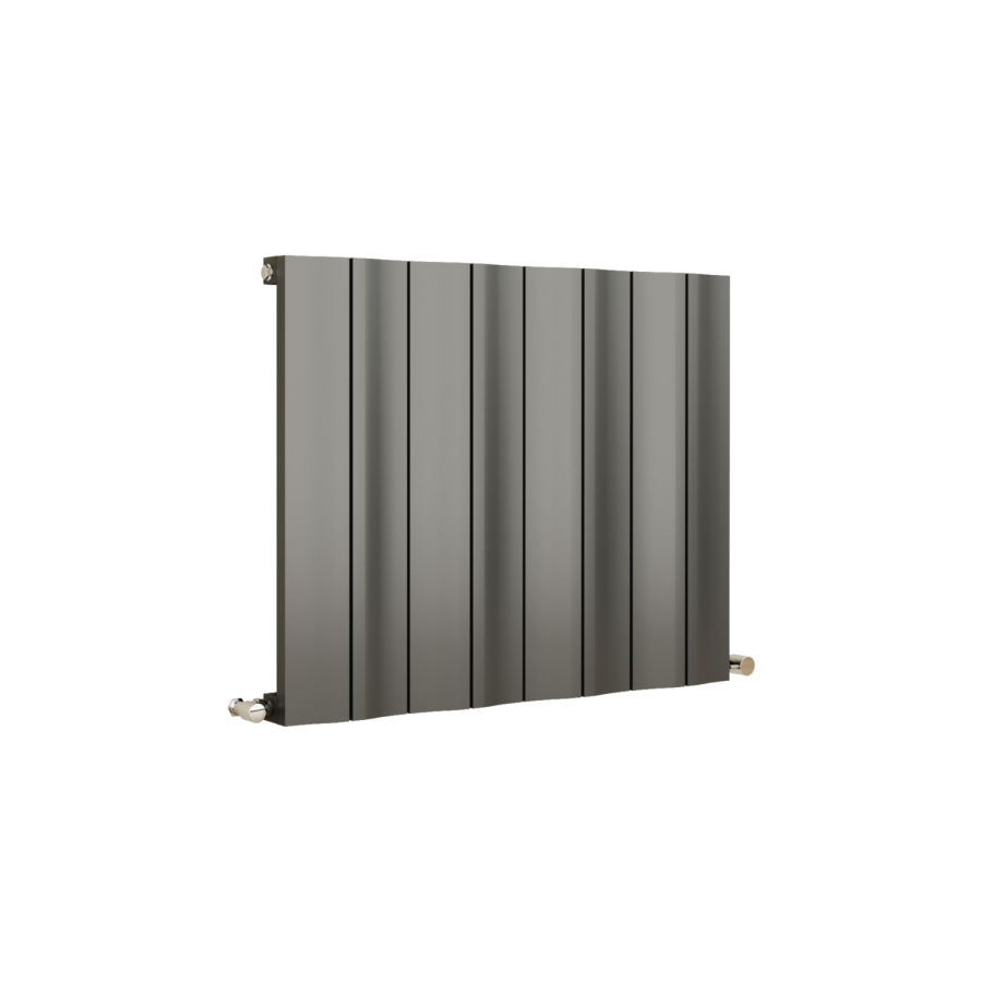 Eco Vivante Anthracite Horizontal Wave Designer Aluminium Radiator 600x755mm Single Panel 2444 BTU