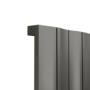 Eco Vivante Anthracite Horizontal Wave Designer Aluminium Radiator 600x755mm Single Panel 2444 BTU