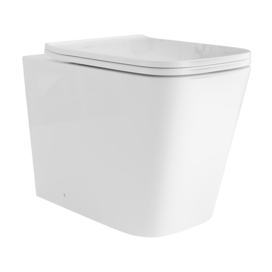 Back to Wall Rimless Toilet with Soft Close Seat - Albi