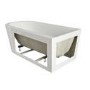 Freestanding Single Ended Left Hand Fluted Corner Bath 1650 x 800mm With Brushed Brass Bath Screen - Amaro