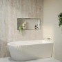 Freestanding Single Ended Right Hand Fluted Corner Bath 1650 x 800mm - Amaro