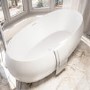 GRADE A1 - Freestanding Double Ended 1700 x 825mm Bath Matt White - Ana