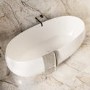 GRADE A1 - Freestanding Double Ended 1700 x 825mm Bath Matt White - Ana