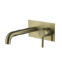 Brushed Brass Wall Mounted Bath Tap With Backing Plate - Arissa