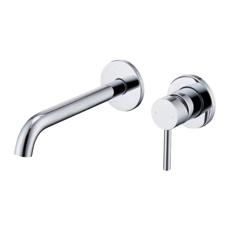 Chrome Wall Mounted Bath Tap - Arissa