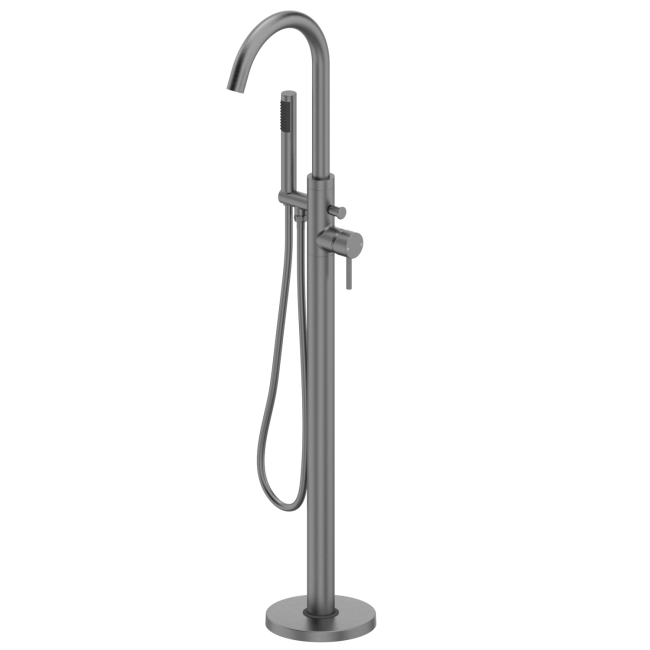 Gunmetal Freestanding Bath Mixer Tap - Arissa