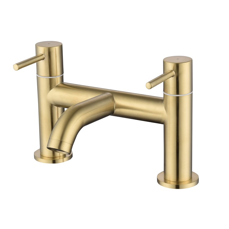 Brushed Brass Bath Mixer Tap - Arissa