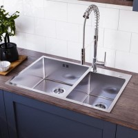 1.5 Bowl Chrome Inset Stainless Steel Kitchen Sink- Enza Aria