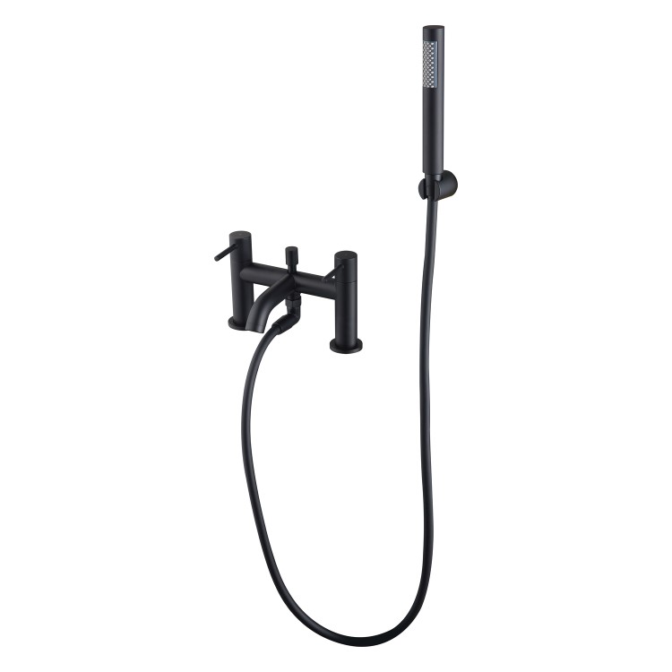 GRADE A1 - Black Bath Shower Mixer Tap - Arissa