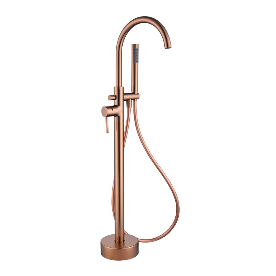 GRADE A1 - Brushed Bronze Freestanding Bath Shower Mixer Tap - Arissa