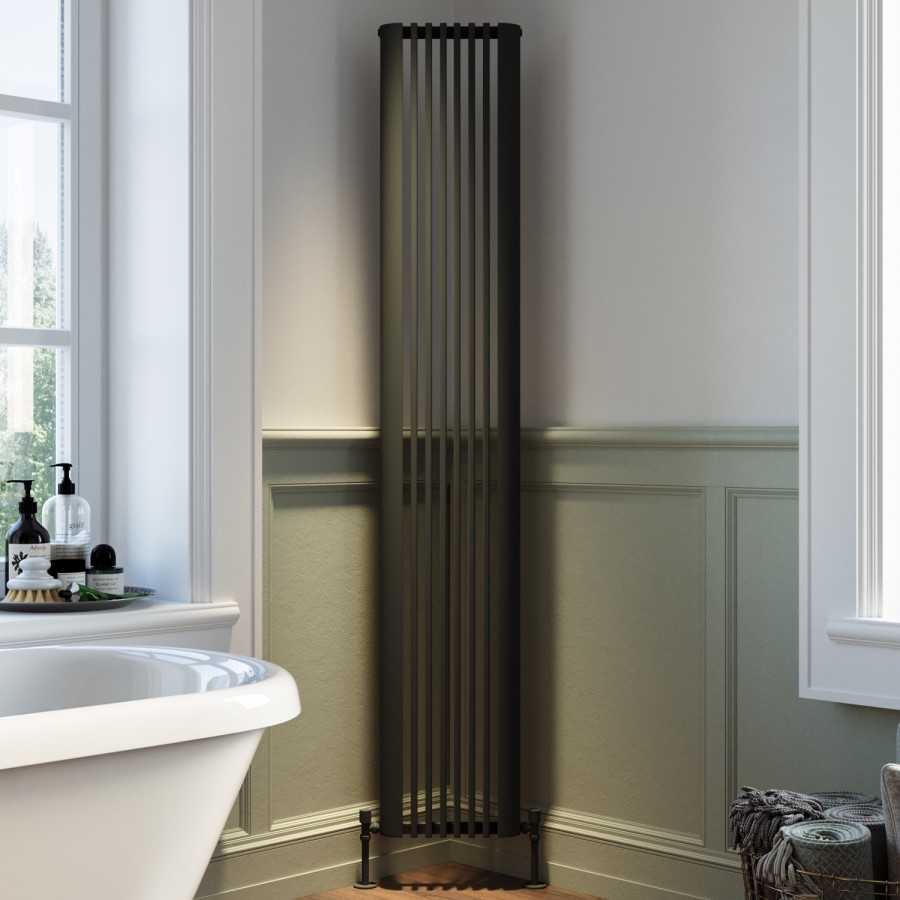 Anthracite Vertical Single Panel Corner Traditional Radiator 1800 x 315mm – Aster