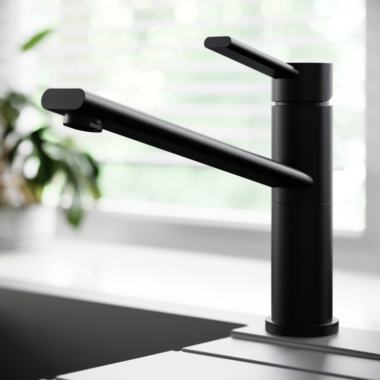 Essence Ava Single Lever Monobloc Mixer Kitchen Tap- Black