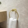 Brass Knurled Towel Ring - Arissa