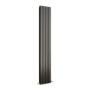 Eco Eleganza Midnight Black Vertical Flat Designer Aluminium Radiator 1800x300mm Double Panel 2928 BTU