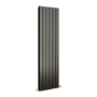 Eco Eleganza Midnight Black Vertical Flat Designer Aluminium Radiator 1600x450mm Double Panel 4049 BTU