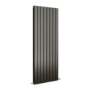 Eco Eleganza Midnight Black Vertical Flat Designer Aluminium Radiator 1600x600mm Double Panel 5398 BTU